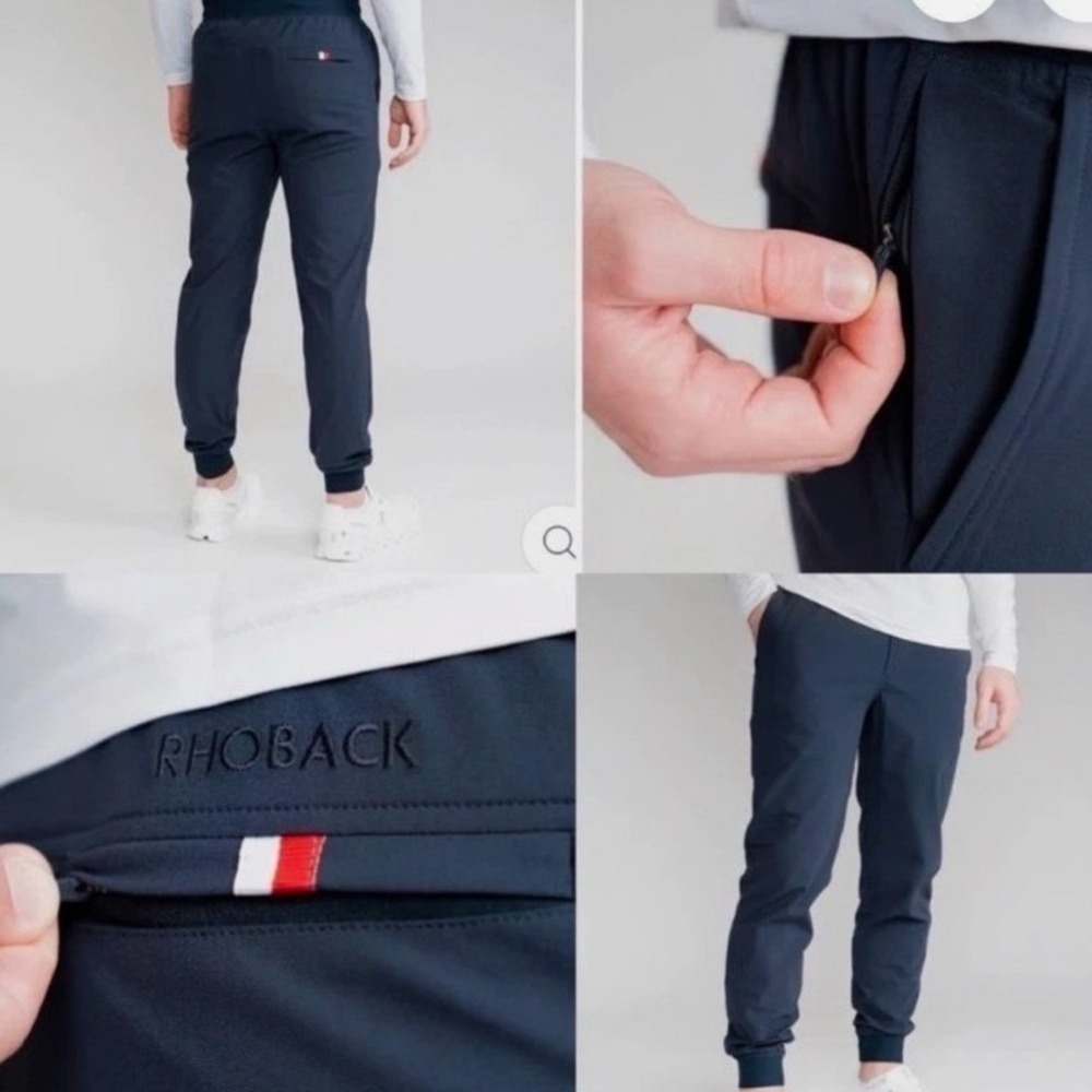 Rhoback The Anchors Performance Jogger Mens 3XL Navy Blue Stretch Pants Designer